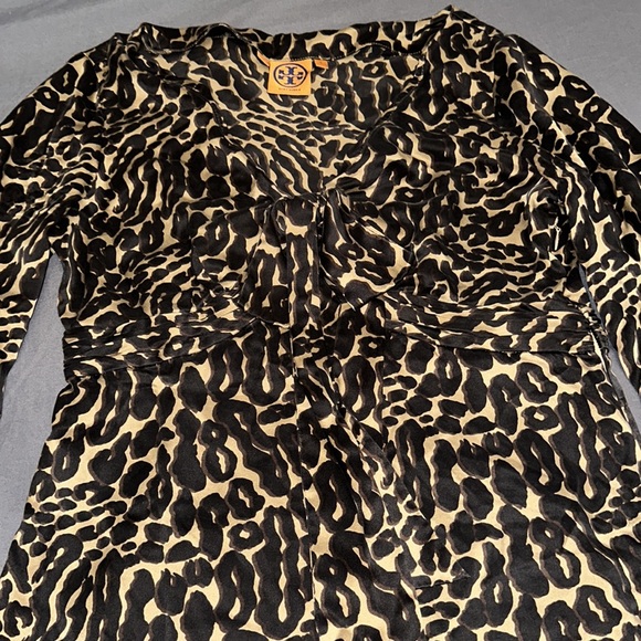 NWOT Tory Burch Silk Leopard Front Tie Blouse - Picture 4 of 6